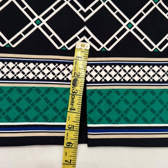 WHITE HOUSE BLACK MARKET Dress Black Plaid-Green Womans-3/4" sleeves-lined- sz 2 - Picture 6 of 11